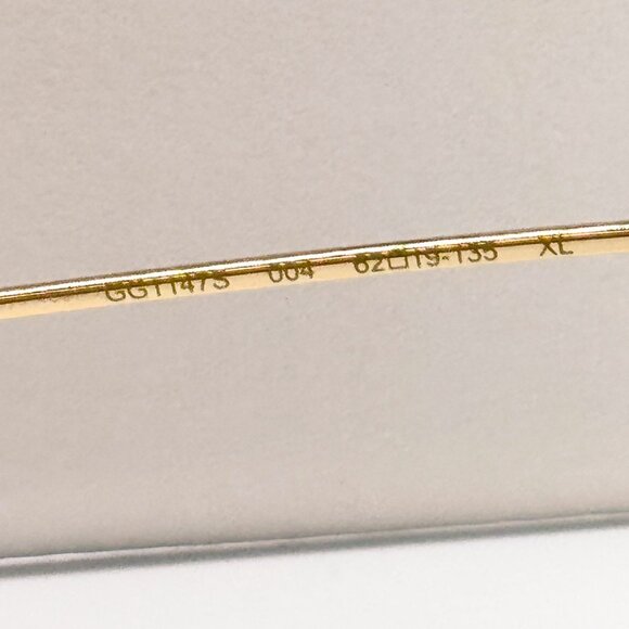 NEW GUCCI SUNGLASSES GG1147S 004 GOLD/BLUE WOMEN EYEWEAR GUCCI PLUS EARRINGS
